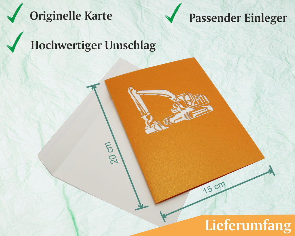 Cover Karte mit Bagger