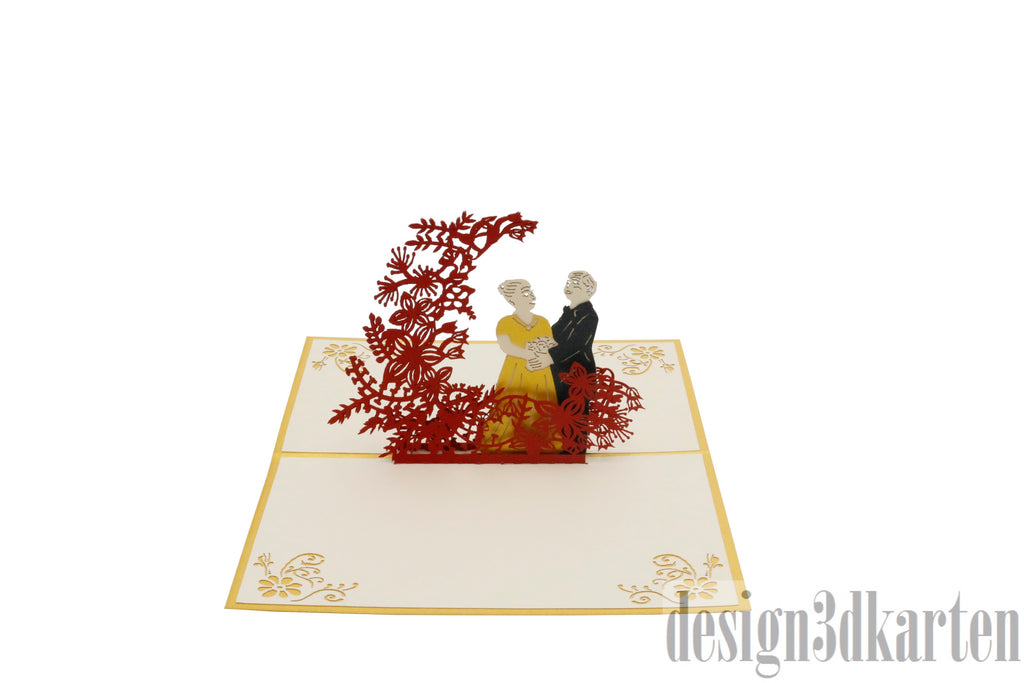 Goldene Hochzeit von design3dkarten