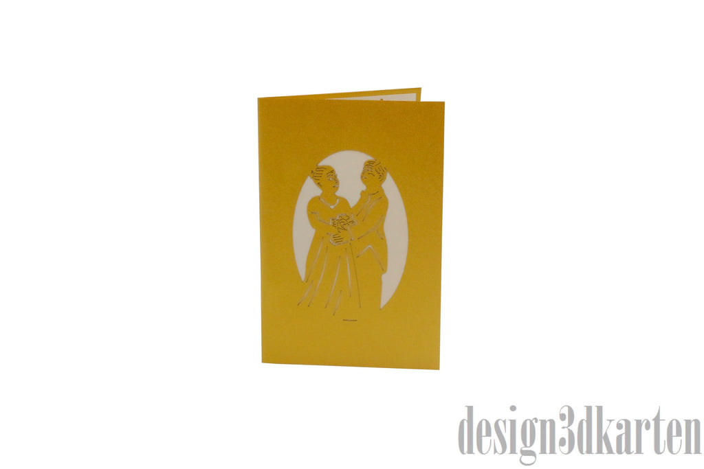 Goldene Hochzeit von design3dkarten