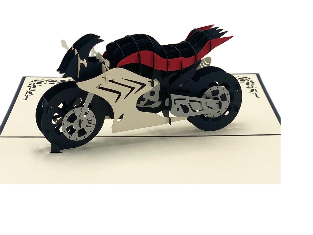 Pop up Karte Motorrad von design3dkarten