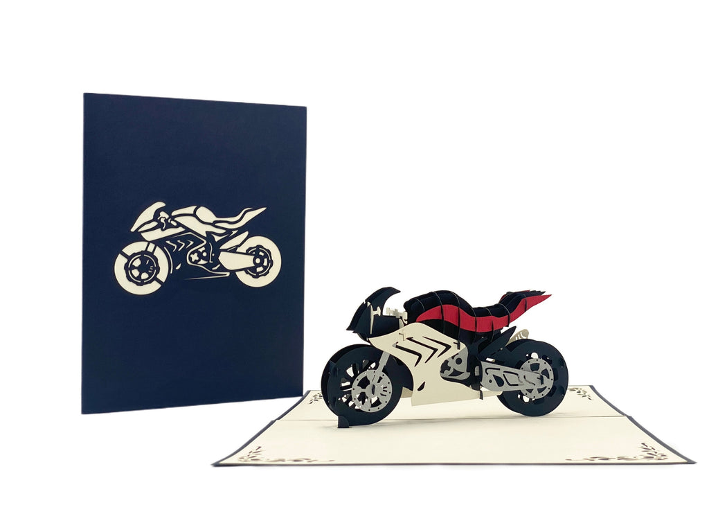 Pop up Karte Motorrad von design3dkarten